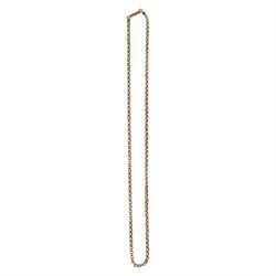 9ct gold rolo link chain, stamped 9c