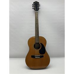 Harmony Model H6360 acoustic guitar in mahogany with spruce top, L103cm overall; and 1970s B&M (Barnes & Mullins) Concert Grande acoustic guitar, L101.5cm overall; each in hard carrying case (2)