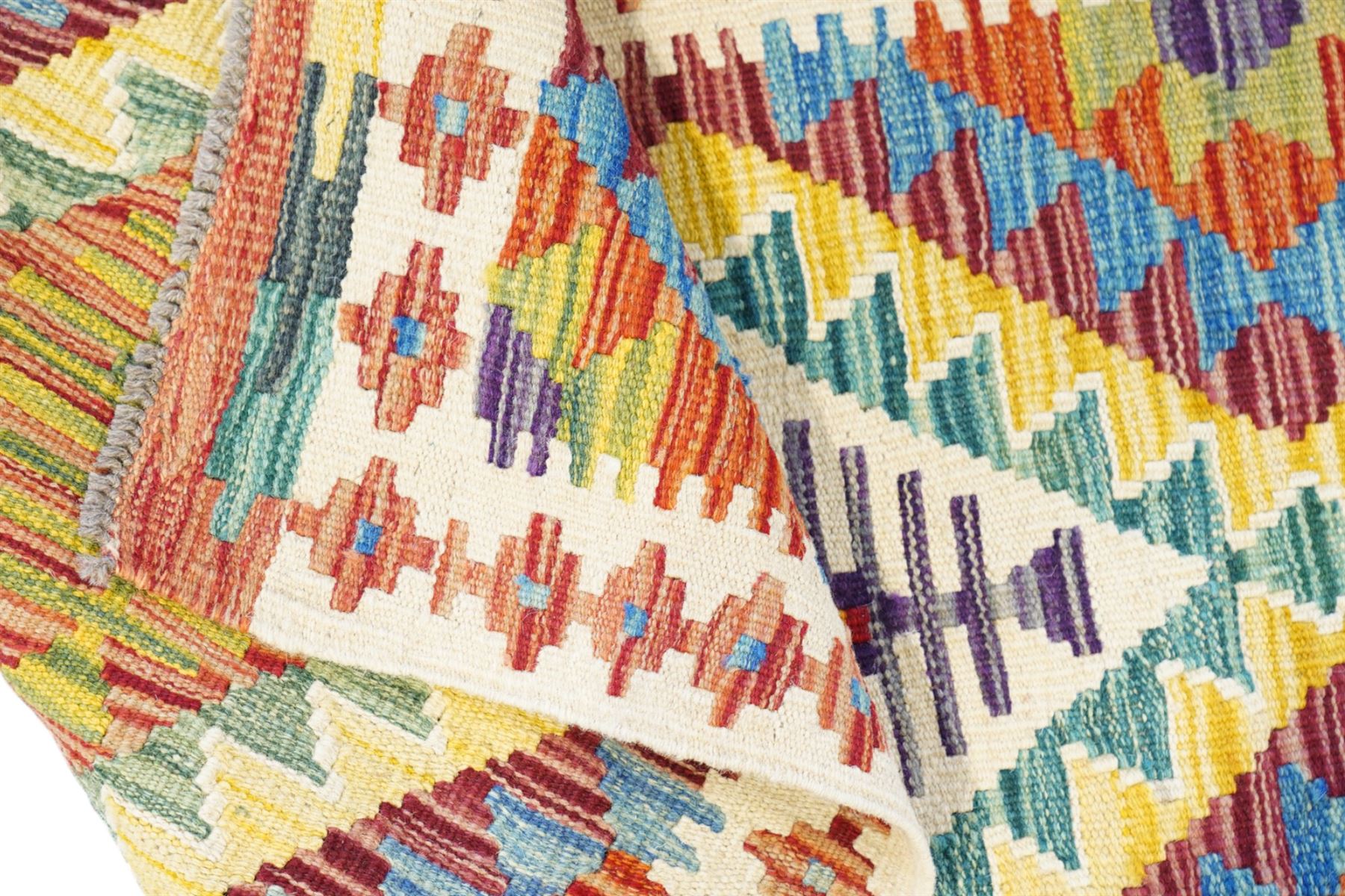 Chobi Kilim multi-coloured ground runner 