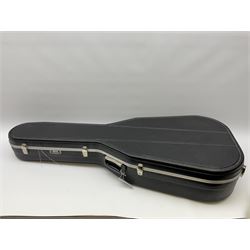 Fender model DG-20CE NAT semi-acoustic guitar with mahogany back and sides and spruce top, serial no. 03035336, L104cm, in fitted carrying case