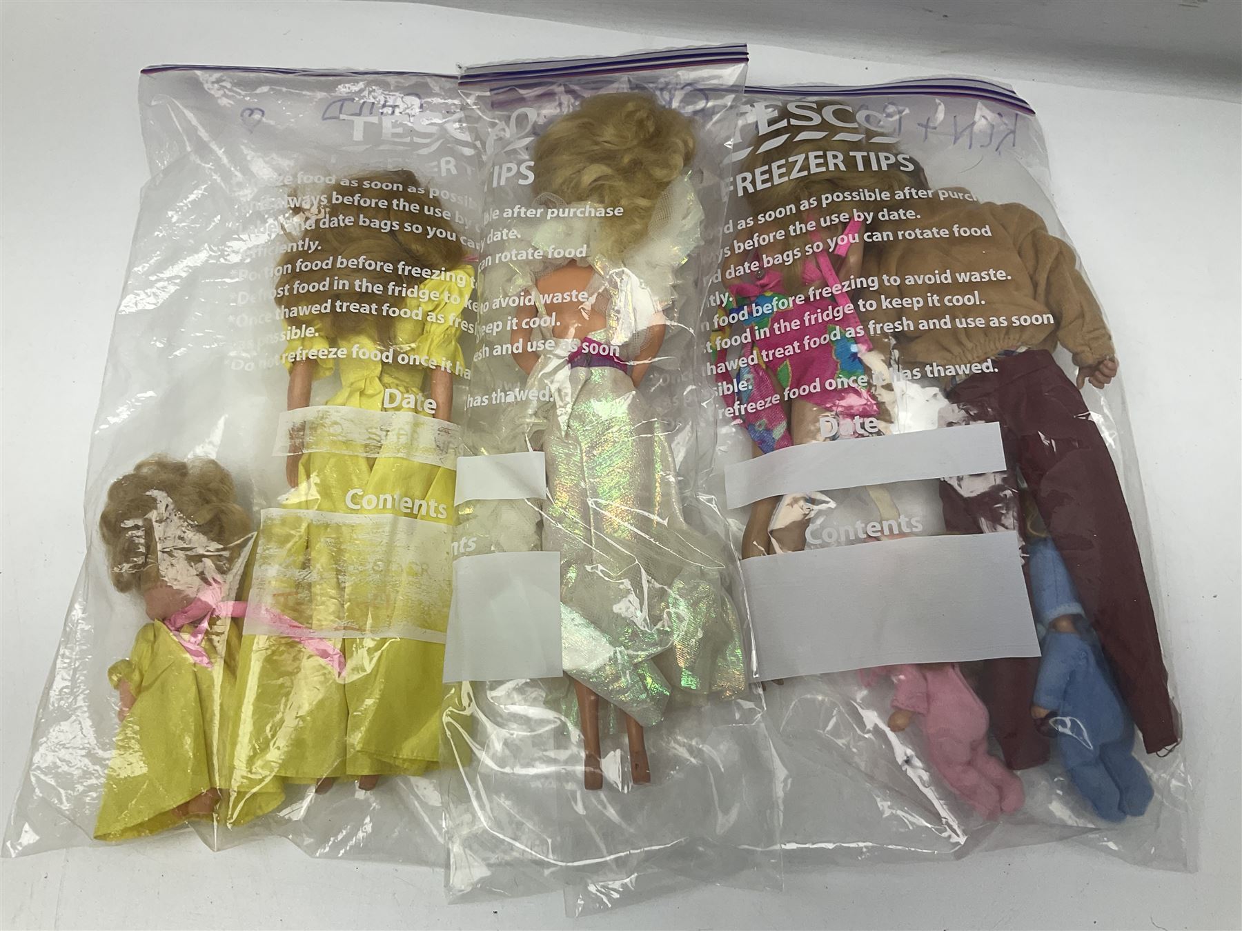 Barbie - 1980s fashion dolls comprising Tropical, Crystal, Barbie & Ken Rock Stars, Barbie & Ken with two babies; Barbie & child in matching yellow dresses, Pink 'n' Pretty and Barbie & Ken with Grandma, Grandpa and twins; all unboxed (17)