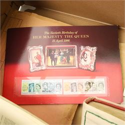 Various stamp albums, loose stamps, envelopes etc