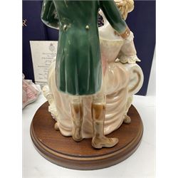 Two Royal Worcester figures, comprising A Gift of Love from the Age of Romance Series, limited edition 325/500, with certificate and original box and Royal Premier from the Glittering Occasions series, with original box 