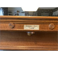Burroughes and Watts (Soho, London: 1839-1900) - late 19th century oak full size billiard or snooker table, on eight turned supports, thick slate bed.
Currently situated in storage, ready for delivery. Currently in storage. Sold as per image.