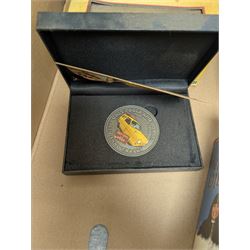 Collection of Only Fools and Horses memorabilia, including Westminster Mint limited edition fifty pence coin set, DVD box set, Corgi Reliant Regal, playing cards, framed bank notes, Griffin Cartoon of the bar scene, etc, together with a Vicar of Dibley DVD box set