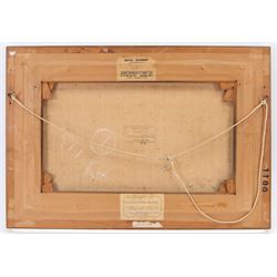 Anne Isabella Brooke (Yorkshire 1916-2002): 'Ribblesdale near Stainforth', oil on canvas signed, titled on label verso 35cm x 55cm
Provenance: exh. Royal Academy 1971 no.894, label verso; purchased by the vendor's parents directly from the artist in the 1970s.