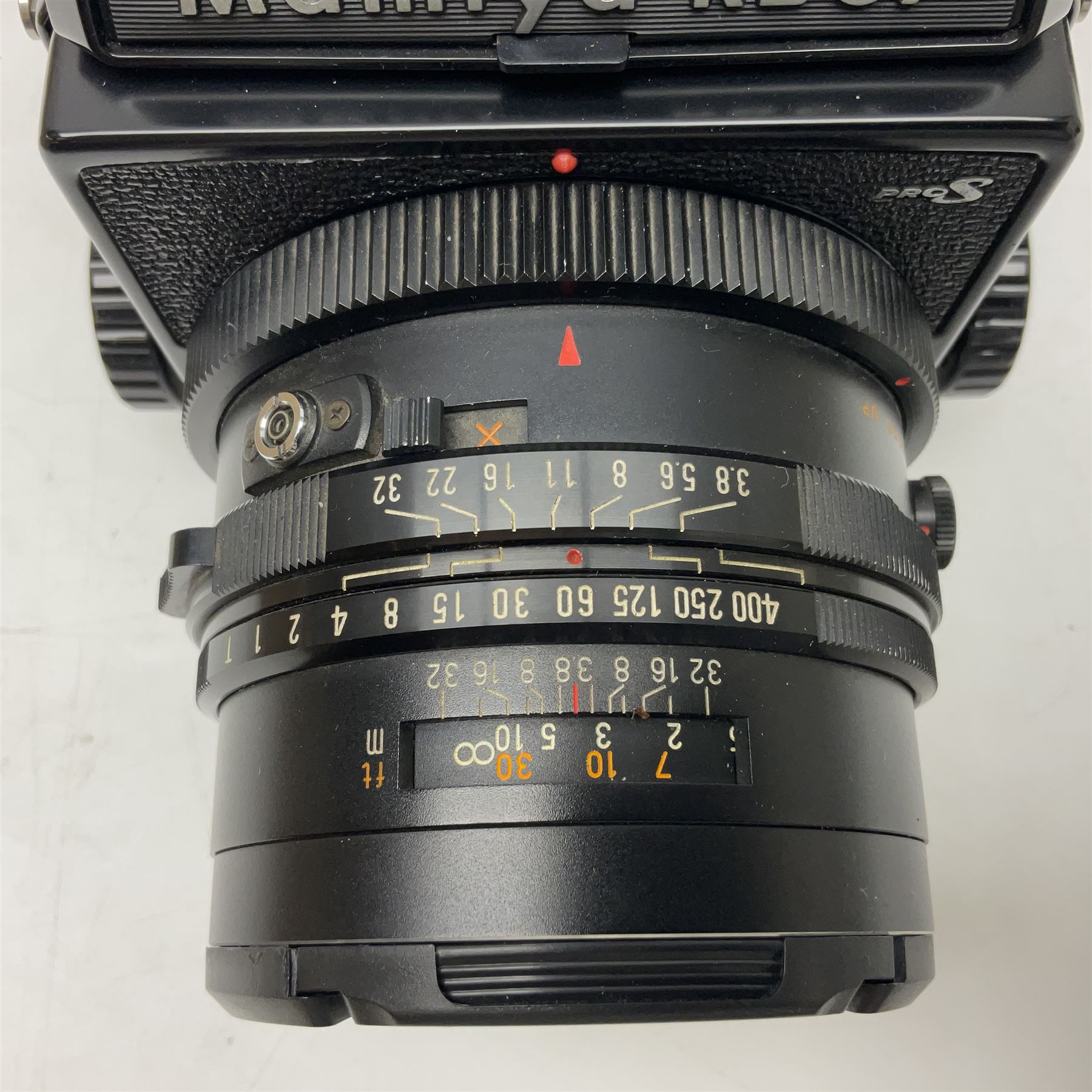 Mamiya RB67 Pro-S camera body, serial no. C559634, with 'Mamiya - Sekor C 1:3.8 f=90mm' lens, serial no. 75999, Mamiya RB 6x8 Pro-S 120 Roll Film Holder and Mamiya Polaroid back holder, with carry case and original boxes 
