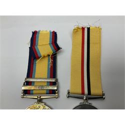 Twelve copy medals including for Operational Service, Gulf Medal, South Atlantic Medal, Iraq Medal, General Service Medal, Air Crew Europe Star, RMS Carpathia etc; all with ribbons (12)