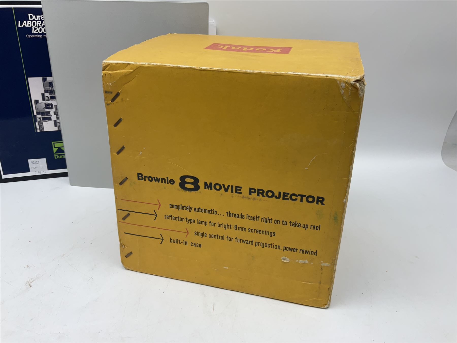 Bolex Paillard P3 Zoom Reflex camera body, serial no 38090, with 'B te S.G.D.G Som Berthiot Pan-Cinor 1:1.9 f=8a 40' lens, serial no. 40251438 in case, Kodak Brownie movie camera, Kodak model 2 Brownie movie camera and a Kodak 8 Movie Projector A-15G and other camera equipment 