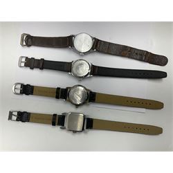 Paul Buhre RotoDato 21 jewels automatic wristwatch and nine manual wind wristwatches including Movado, Sterling, Visconte, Roamer, Avia and Ultra