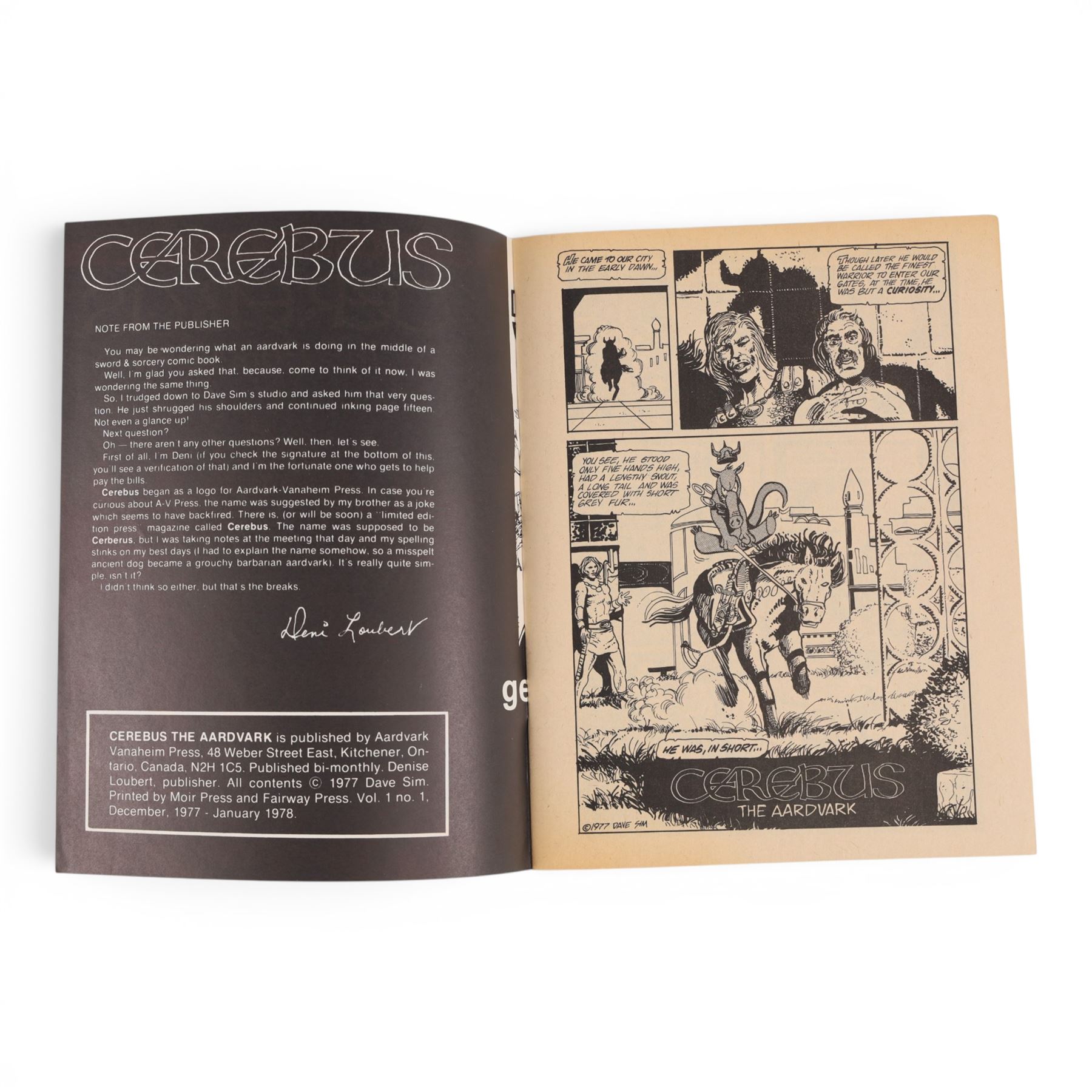 Aardvark-Vanaheim 'Cerebus The Aardvark' issue #1