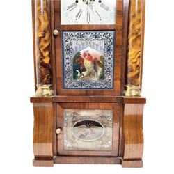 E.N. Welch of Forestville Connecticut U.S.A. - 8-day weight driven mahogany 