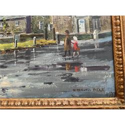 William Maxwell Reekie (British 1869–1948): 'A Wet Day - Burnsall', oil on board signed and dated 1937, indistinctly inscribed verso 29cm x 39cm 