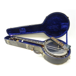  1960s Gibson Mastertone Five String Banjo By Gibson Inc. (Kalamazoo, Mich) serial no. 202889 in Gibson hard case   