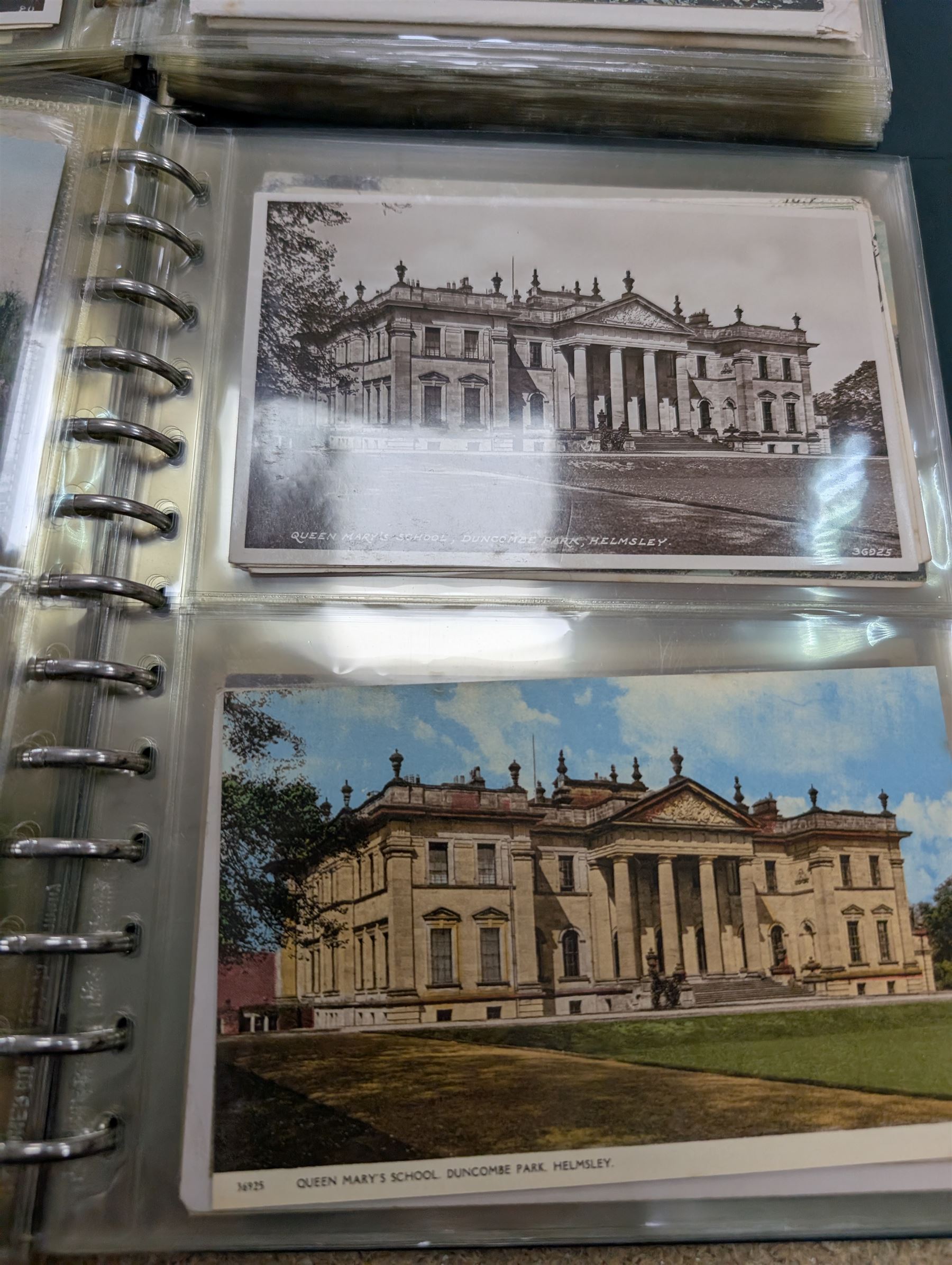 Interesting collection of Helmsley and other local postcards, housed in two albums and loose, together with a collection of Ordnance Survey Maps and other ephemera