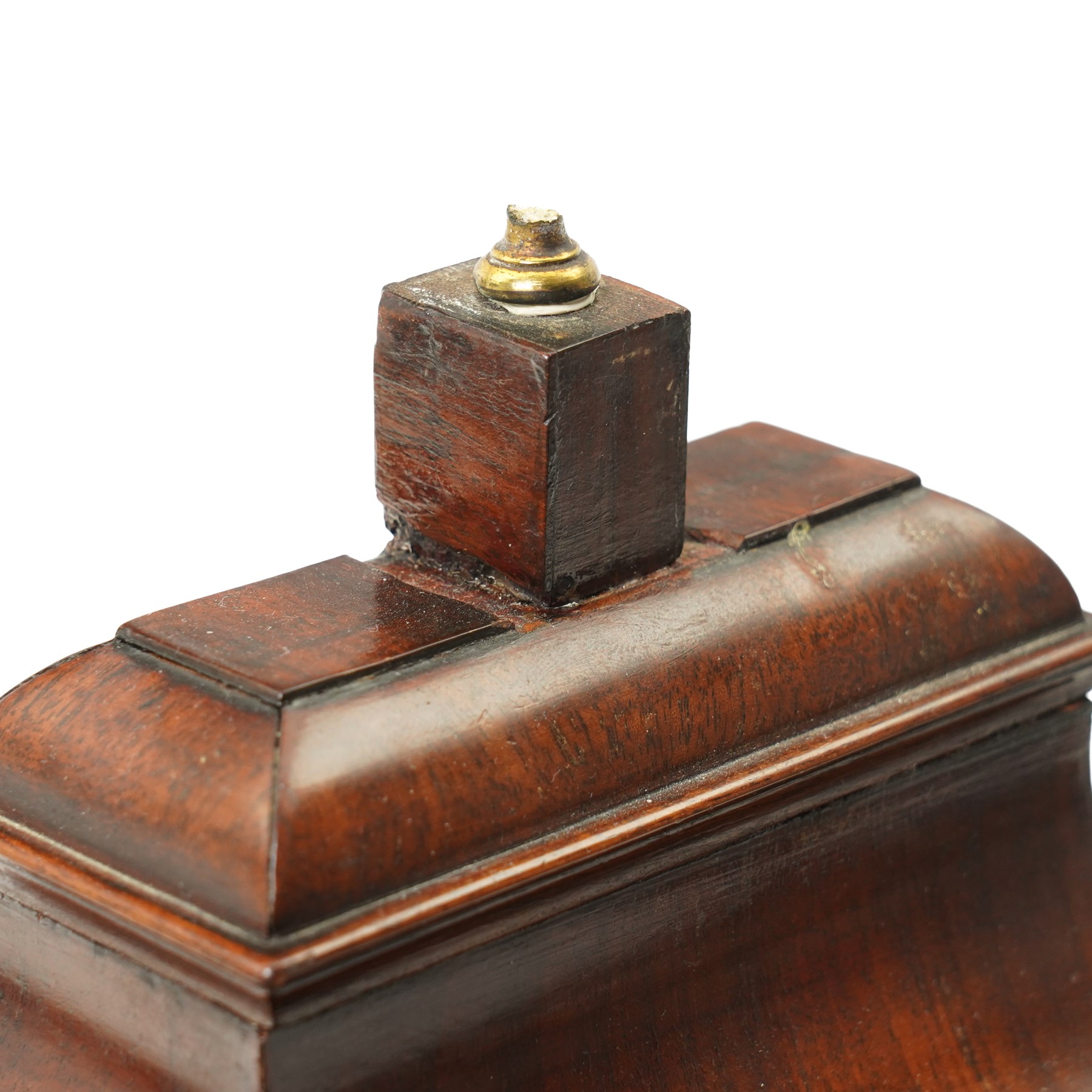 18th century bracket clock with twin chain fusee movement, the steel dial inscribed Thomas Hill, Fleet Street, London in mahogany case with blind fret carved panels, brass handles on gilt brass scroll feet with a later mahogany bracket H50cm excluding bracket