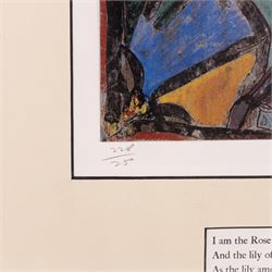 Edward Harris Wolfe (South African 1897-1982): 'Song of Songs', set of twelve limited edition lithographs on silvered paper each signed and numbered 228/250 in pencil, 36cm x 26cm, in matching frames (12)