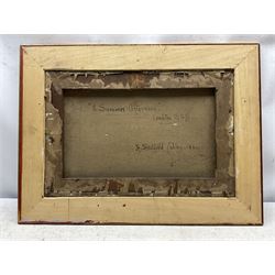 Henry Hadfield Cubley (British 1858-1934): 'A Sunny Afternoon', oil on canvas signed and dated 1884, titled and inscribed verso 29cm x 44cm