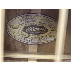 Indonesian crafted re-issue of an early Washburn Parlour guitar, model P314KK, bearing 125 years celebration label dated 2008; serial no.01120400171; L95cm; in Washburn case