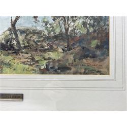 Prudence Turner (Scottish 1930-2007): Trees Beside the Water, watercolour signed 29cm x 39cm