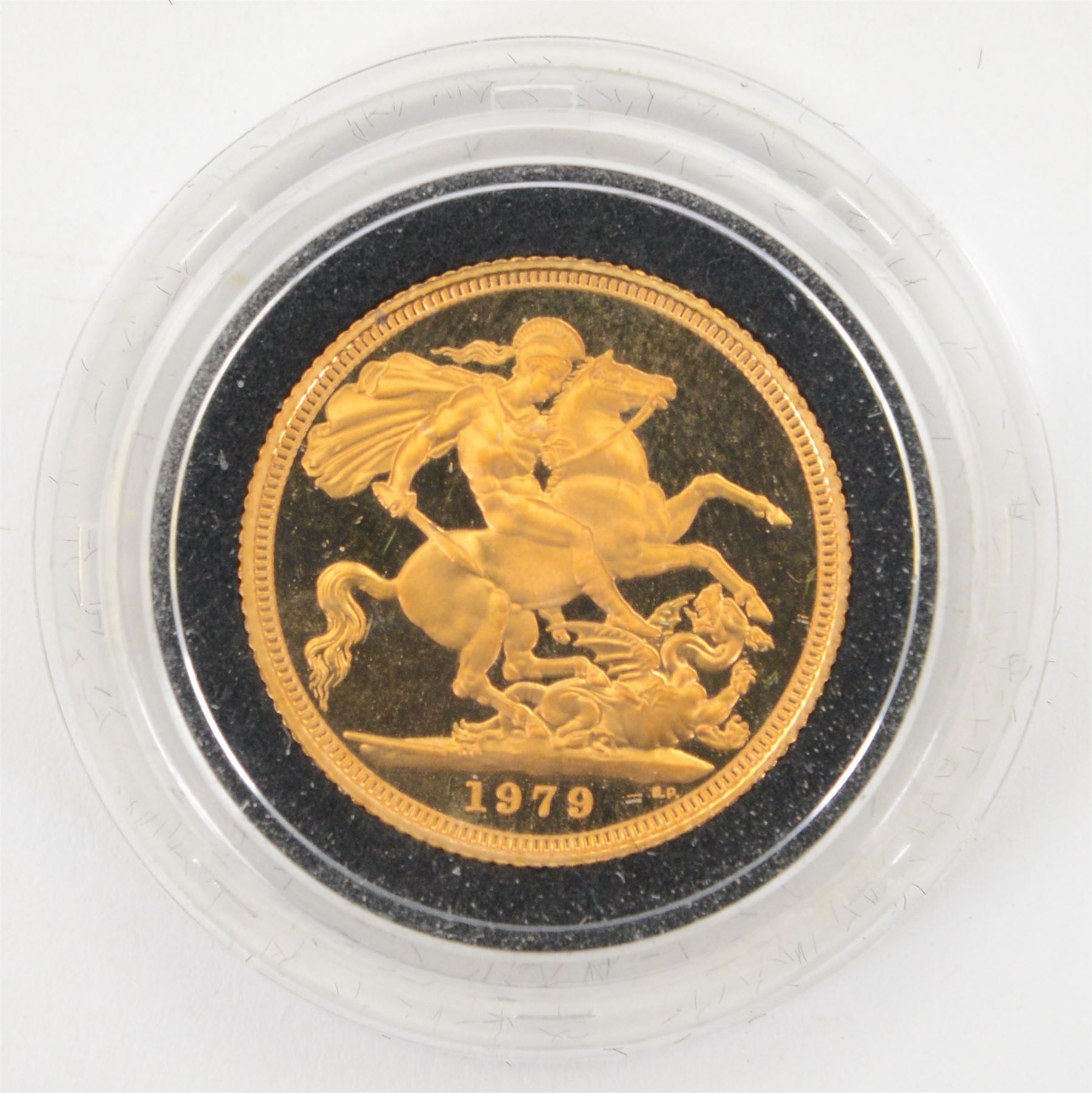 Queen Elizabeth II 1979 gold proof full sovereign coin, cased