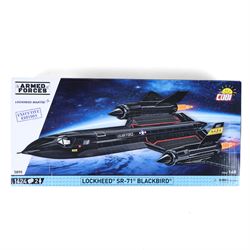 Two Cobi Bricks 1:48 scale Armed Forces model aircraft sets, comprising limited edition no. 5902 Lockheed F-117 Nighthawk and executive edition no. 5890 Lockheed SR-71 Blackbird, both in sealed boxes