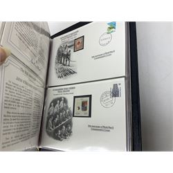 Three albums of 'The 50th Anniversary World War II Commemorative Covers Collection', housed in the official Danbury Mint folders