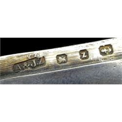 Victorian 18ct gold open face English lever fusee pocket watch by Frisch & Schierwater, Liverpool, No. 14789, cream dial with Roman numerals and outer Arabic minute ring, the back case with engraved decoration depicting a village scene, case by Christopher Jones, Chester 1843, on gold chain with silver vesta case by A & J Zimmerman Ltd