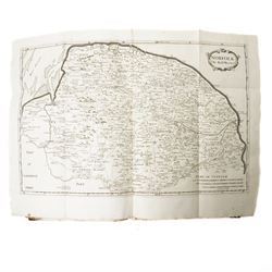 William Camden (British 1551-1623): 'Britannia: or a Chorographical Description of Great Britain and Ireland Together with the Adjacent Islands', complete first edition folio (41cm x 26cm), edited by Edmund Gibson, London: Printed by F. Collins for A. Swalle; and A. & J. Churchil, 1695, with engraved portrait of the author, fifty maps and nine engraved plates with text-illustrations, contemporary full panelled calf binding
