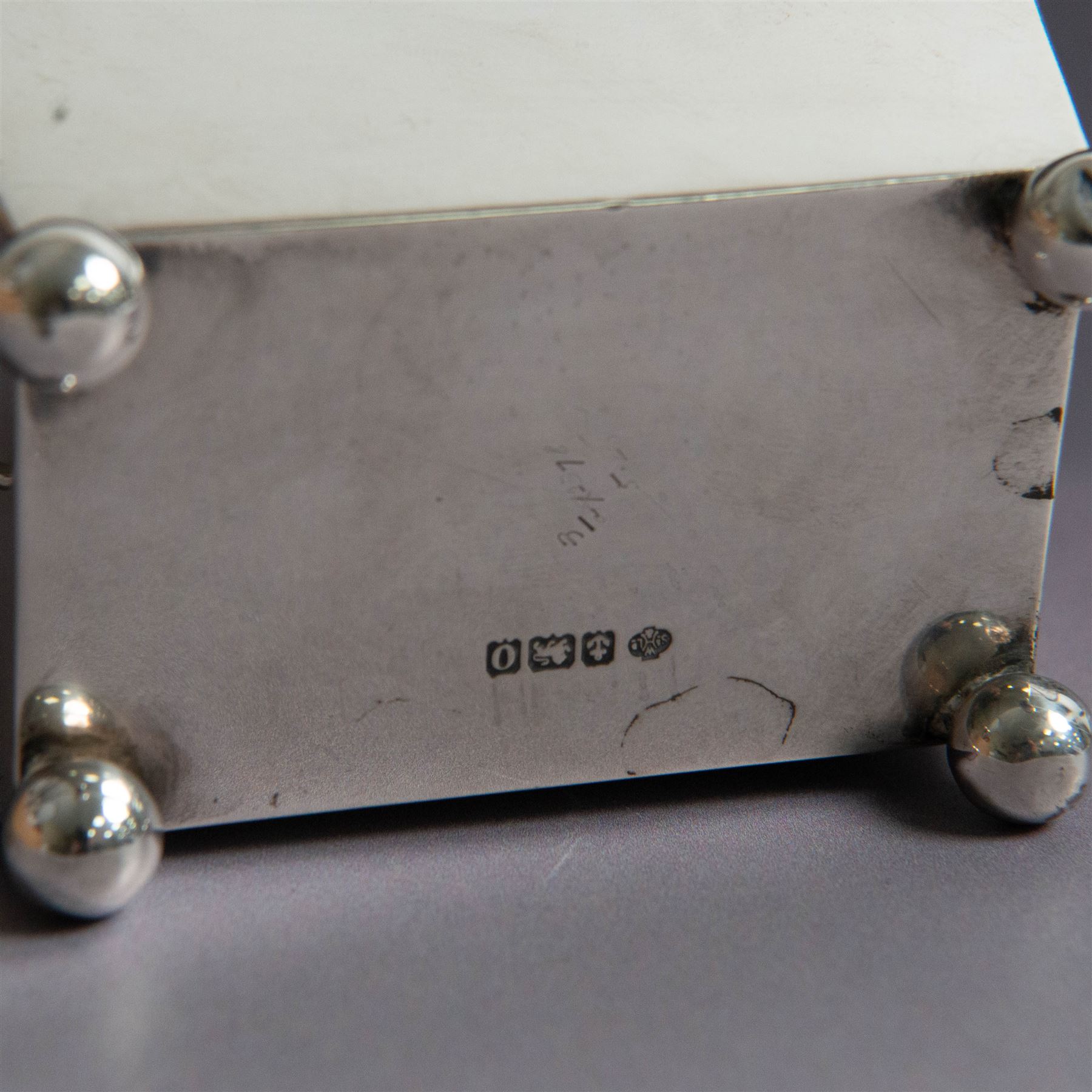 Early 20th century silver tea caddy, of sarcophagus form with twin lion mask mounted loop handles, upon four bun feet, hallmarked William Hutton & Sons Ltd, Birmingham 1913, H8cm, W9cm
