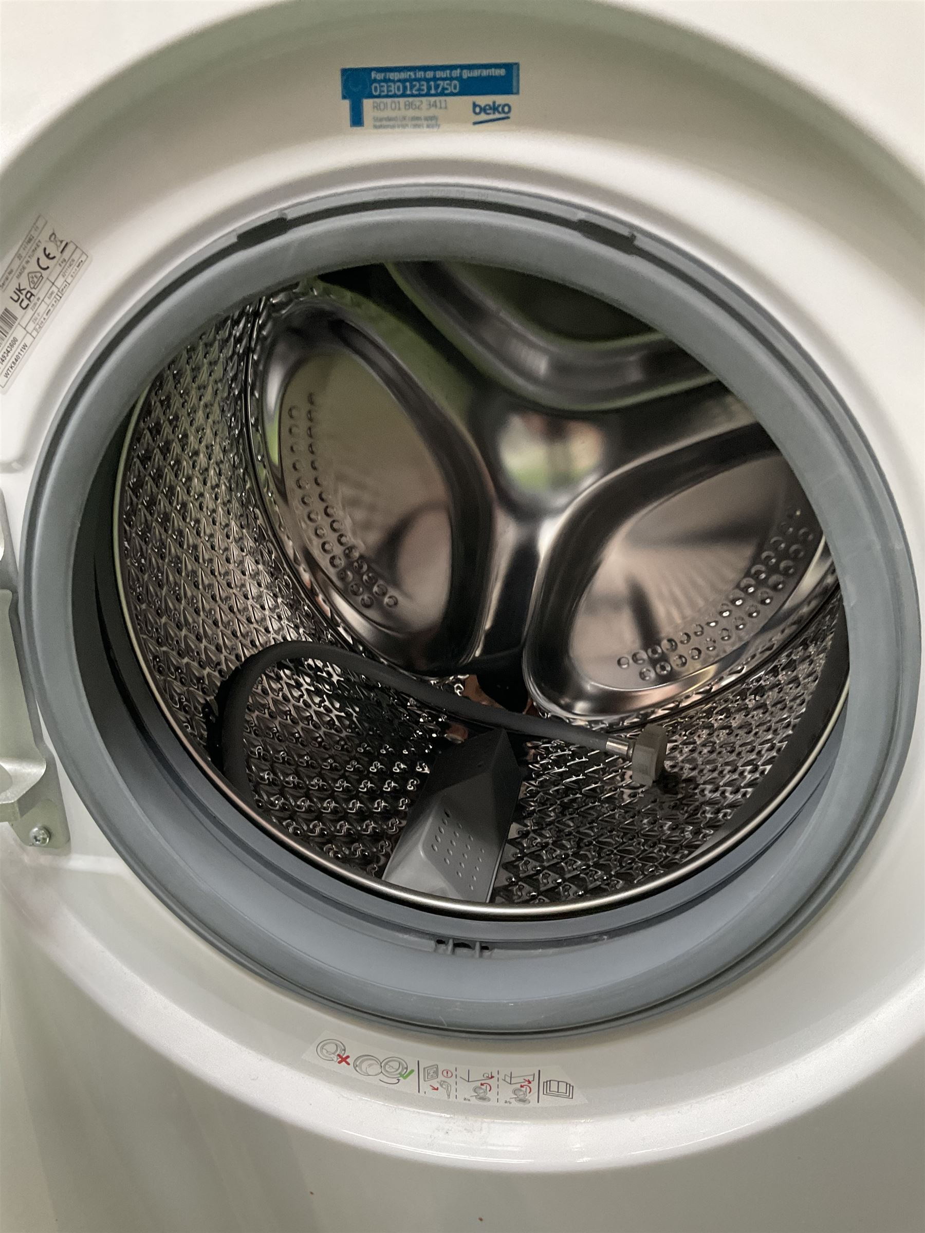 Beko WTK84011W 8k 1400 rpm washing machine - THIS LOT IS TO BE COLLECTED BY APPOINTMENT FROM DUGGLEBY STORAGE, GREAT HILL, EASTFIELD, SCARBOROUGH, YO11 3TX