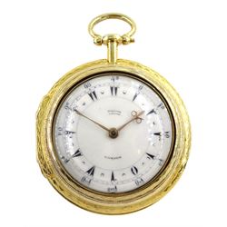 19th century silver-gilt pair cased verg