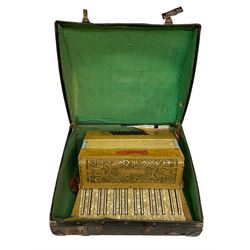 Cased mid 20th century Geraldo accordion
