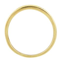 Iliana 18ct gold seven stone princess cut diamond half eternity ring, stamped, total diamond weight 0.50 carat 