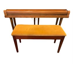 Pohlmann sapele mahogany cased baby grand piano, with duet stool