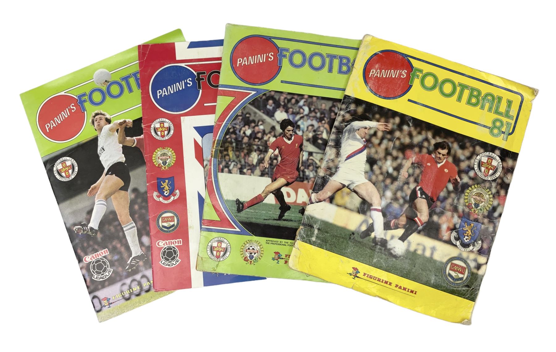 Four 1980s Panini's Football sticker albums for 1981,1983, 1984 & 1985