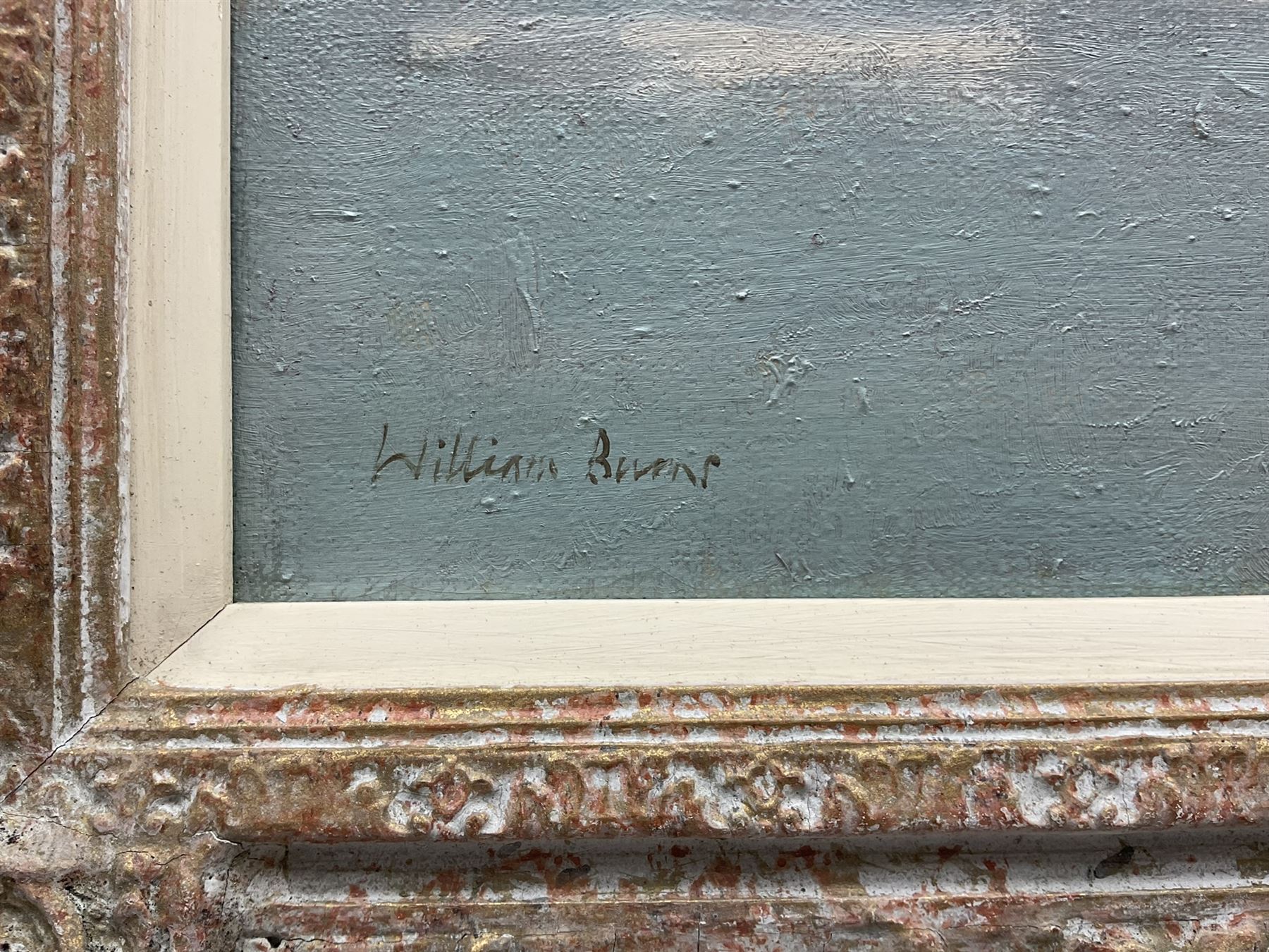 William Burns (British 1923-2010): 'Winter Landscape - Lincoln Cathedral in the Distance', oil on canvas signed, titled verso 50cm x 70cm 
Provenance: direct from the artist's family