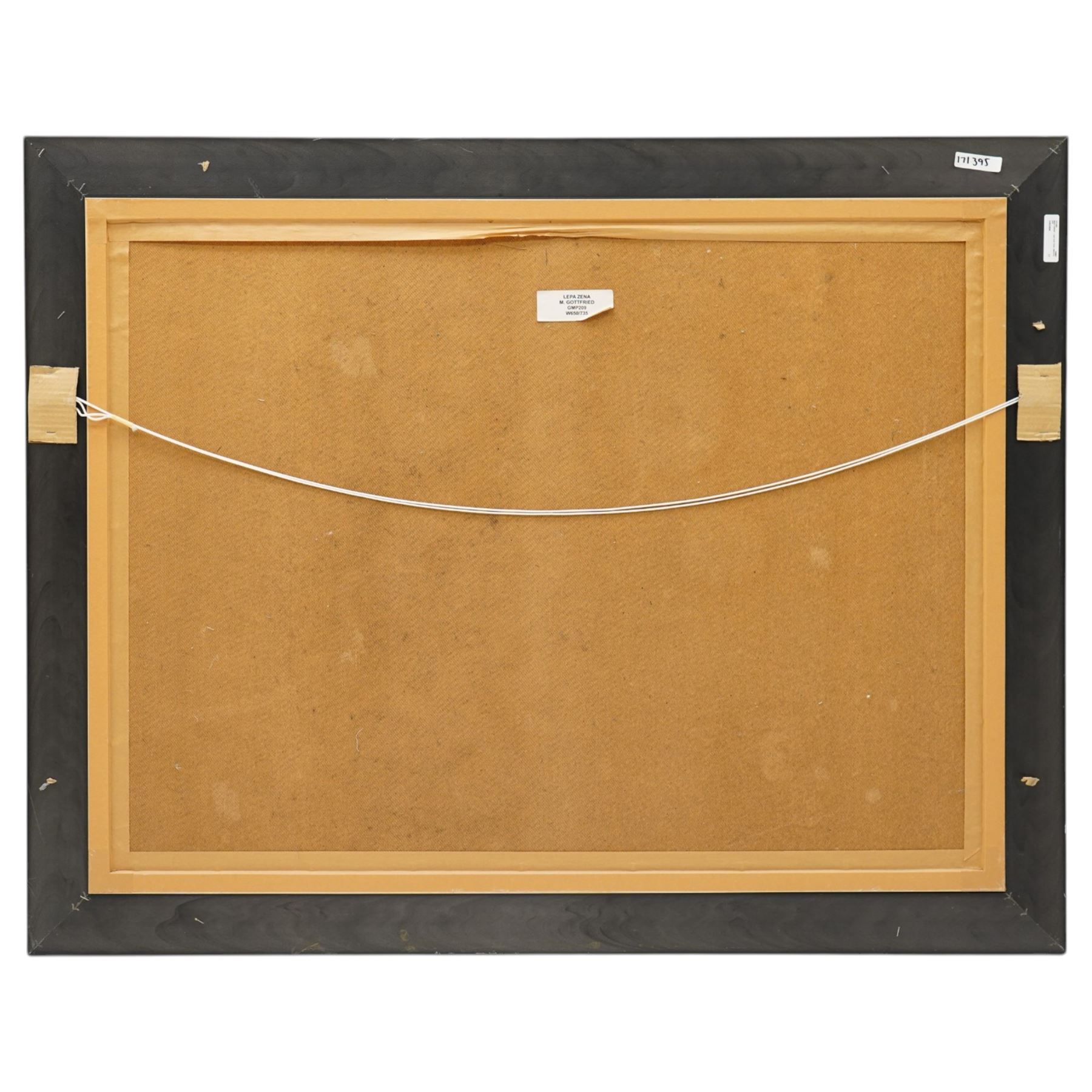 Marta Gottfried Wiley (American Contemporary): 'Lepa Zena' Horse, silkscreen print in colours with gilt detail 75cm x 100cm