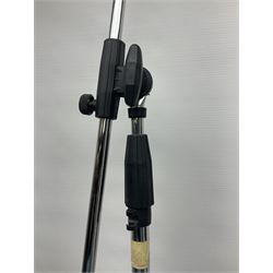 Shure SM58 Dynamic microphone; in original bag with paperwork; Shure Prologue 10H-LC Dynamic microphone; boxed; each with cable and tubular chrome adjustable stand (4)