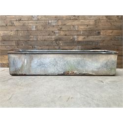 Large rectangular galvanised trough

