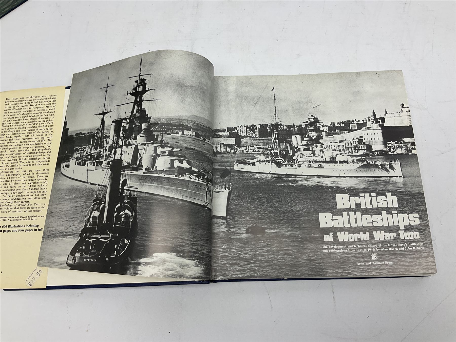 Raven & Roberts: two volumes - British Battleships of WW2. 1981 Third impression; and British Cruisers of WW2. 1980; both with dustjacket (2)