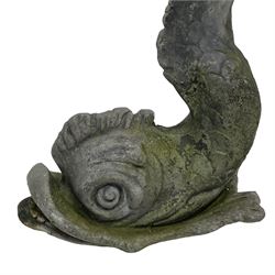 Lead garden ornament in the from of a dolphin 