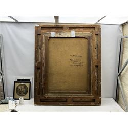 Robert Jobling (Staithes Group 1841-1923): 'Going Out on the Tide - The Beck Staithes', oil on canvas signed, titled on canvas with artist's address verso, also with Laing Art Gallery Newcastle exhibition labels 90cm x 70cm 