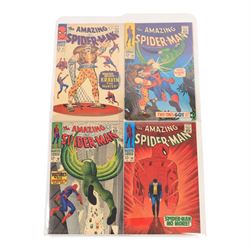 Ten  'The Amazing Spider-Man' comic books, spanning years 1966-1967, comprising issues #41-#50