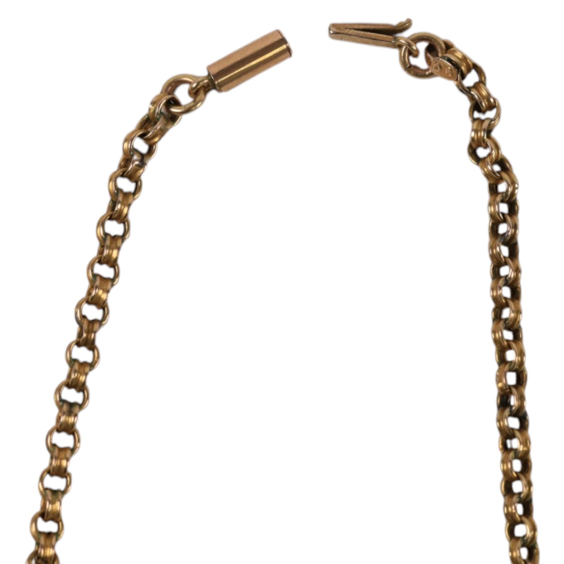 9ct gold rolo link chain, stamped 9c