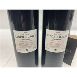 Chateau Lynch Bages, 2008, Grand Cru Classe Pauillac, 750ml, 13% vol, two bottles 