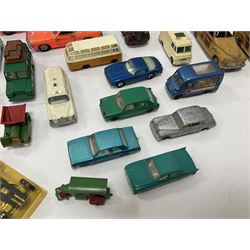 Various makers - over fifty unboxed and playworn 1960s die-cast models by Dinky, Corgi, Britains, Lesney/Matchbox etc including cars, commercial, agricultural and military items