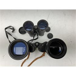 Nine cased pairs of binoculars, to include Embassy 8x40, Tasco 7x35, Zenith 10x50 Field. Opticron 10x50, Swift 8x40 Grand Prix Mk I, etc