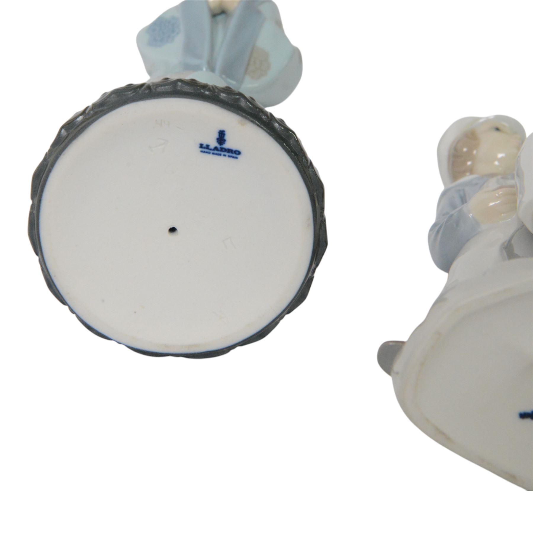 Ten Lladro figures, including Swan 5231, Friendship 1230, Geisha Girl 4989, Boy with Yacht etc 