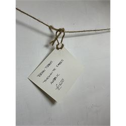 Brian Tozer (British 1944-): 'The White Dress', acrylic on board signed and titled on label verso 92cm x 61cm